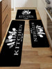 1pc Fork & Letter Graphic Anti-Slip Kitchen Rug, Modern Polyester Kitchen Mat For Home ,Room Decor