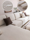 1pc Jacquard All-Season Elastic Sofa Seat Cover, Minimalist Modern Style Anti-Slip Sofa Protector, Living Room Sofa Cover Suitable For L-Shaped And 1234-Seater Sofas