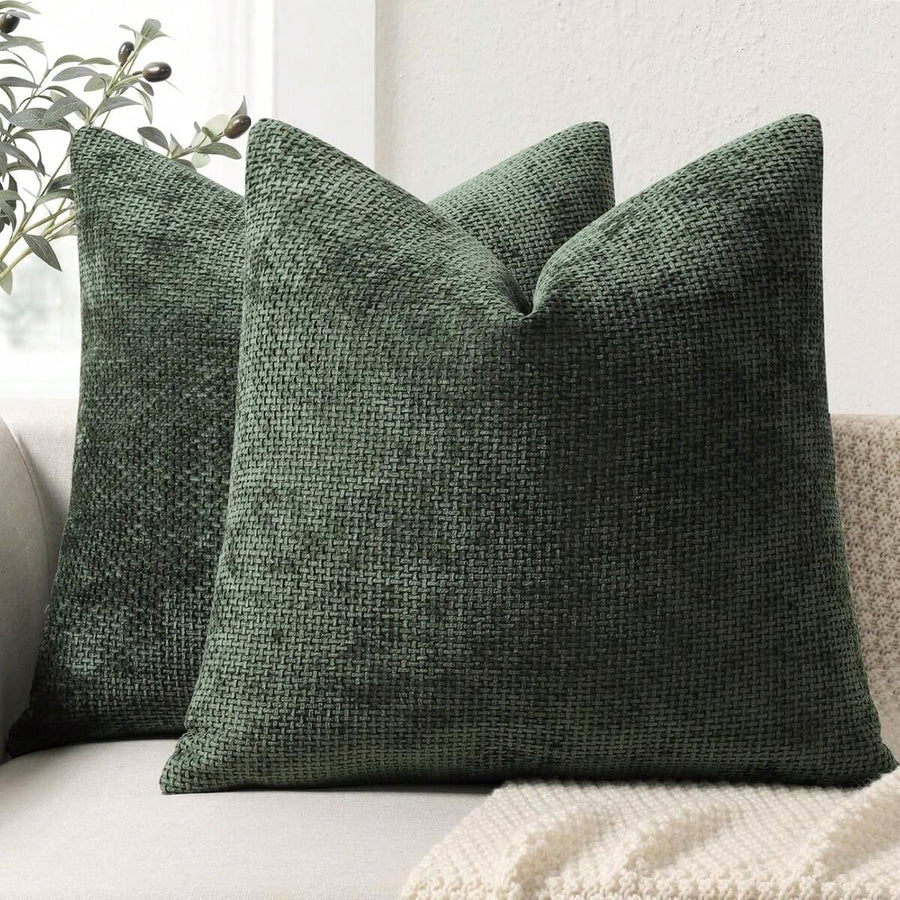 1pc Chenille Neutral Decorative Pillowcase, Soft Woven Textured Luxury Throw Pillow Cover For Bed & Living Room Sofa Cushion