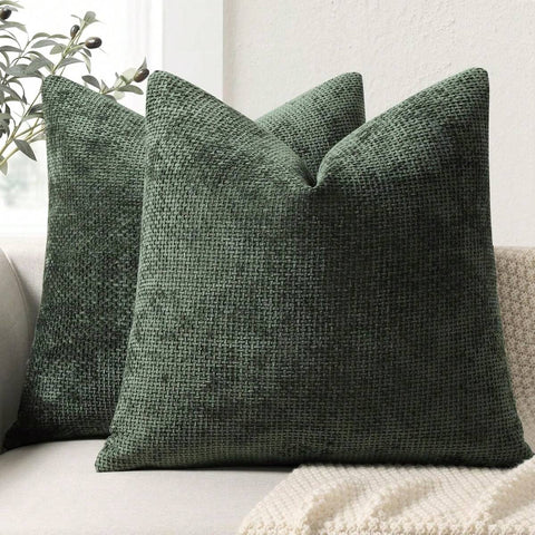 1pc Chenille Neutral Decorative Pillowcase, Soft Woven Textured Luxury Throw Pillow Cover For Bed & Living Room Sofa Cushion