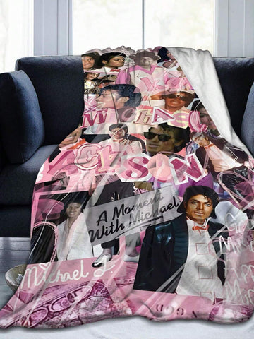 1pc Michael J Jackson Gifts Blankets Ultra Soft Flannel Throw Blankets For Living Room Decor Bedroom Couch Sofa Chair Office Car